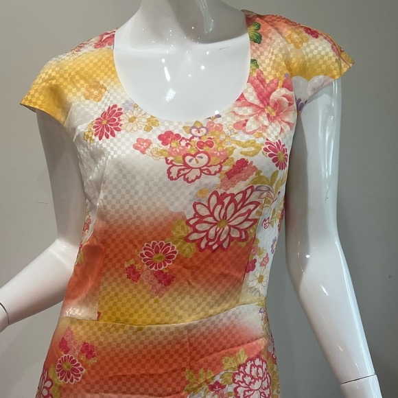 NWT Cacharel Silk Floral Dress - Picture 4 of 10